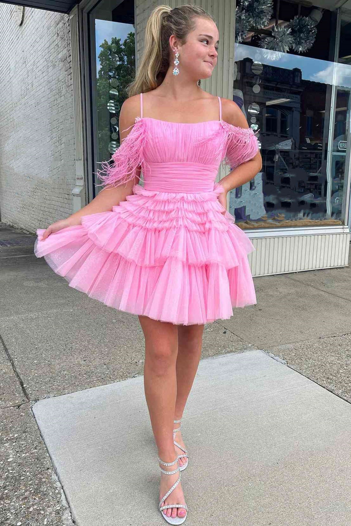 Off the Shoulder Short Pink Blue Black Prom Dresses, Short Off Shoulder Formal Homecoming Dresses