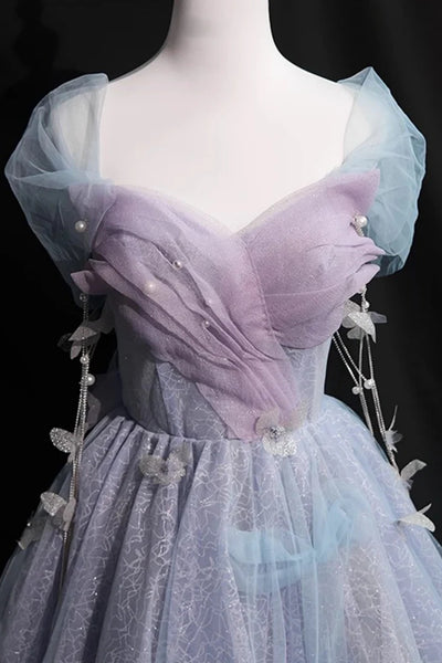 Shiny Off the Shoulder Short Purple Prom Dresses, Short Purple Off Shoulder Formal Homecoming Dresses