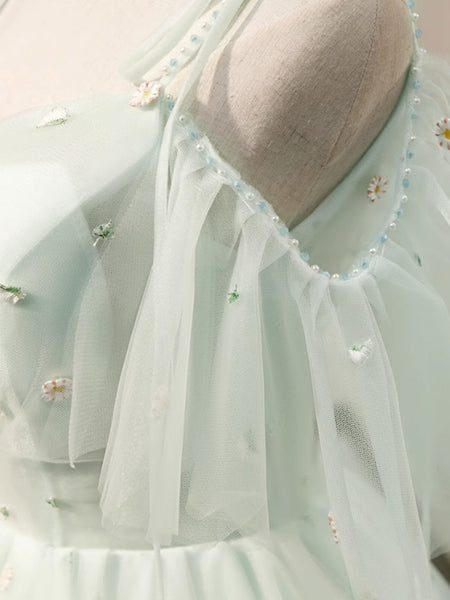 Sweetheart Neck Off the Shoulder Short Green Prom Dresses, Short Green Off Shoulder Formal Graduation Dresses