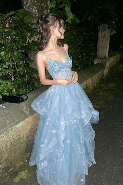 V Neck Layered Black Burgundy Blue Beaded Long Prom Dresses, V Neck Beaded Long Formal Graduation Dresses