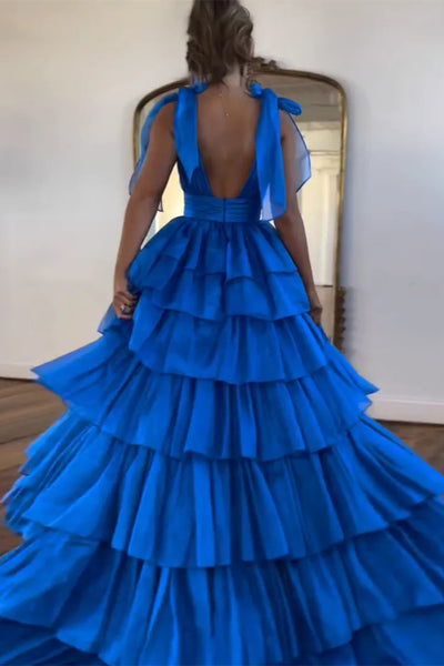 V Neck Pink Blue Purple Sage Prom Dresses, V Neck Long Formal Evening Dresses