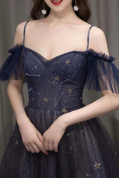 Off the Shoulder Purple Ombre Tulle Long Prom Dresses, Off Shoulder Purple Ombre Tulle Long Formal Evening Dresses
