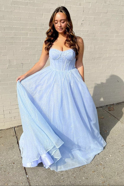 Shiny Tulle Open Back Pink/Blue Long Prom Dresses, Pink/Blue Tulle Formal Graduation Evening Dresses EP1746
